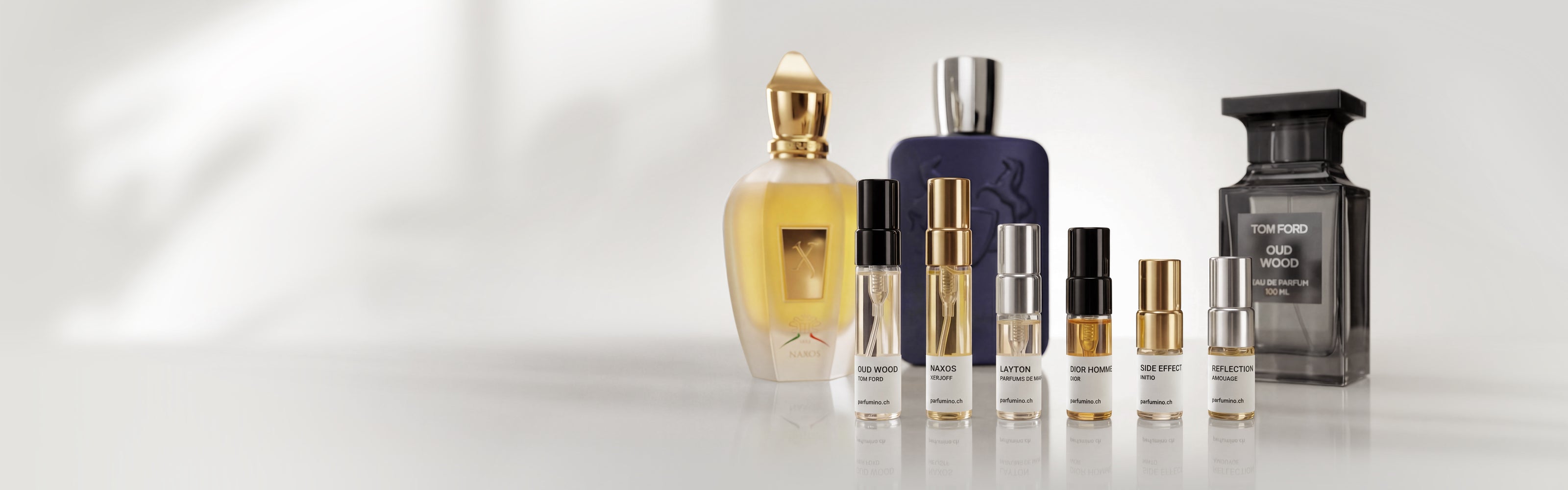 Parfümproben von hochwertigen Nischendüften wie Louis Vuitton, Parfums de Marly, Maison Francis Kurkdjian, Amouage, Tom Ford und viele weiter Marken.