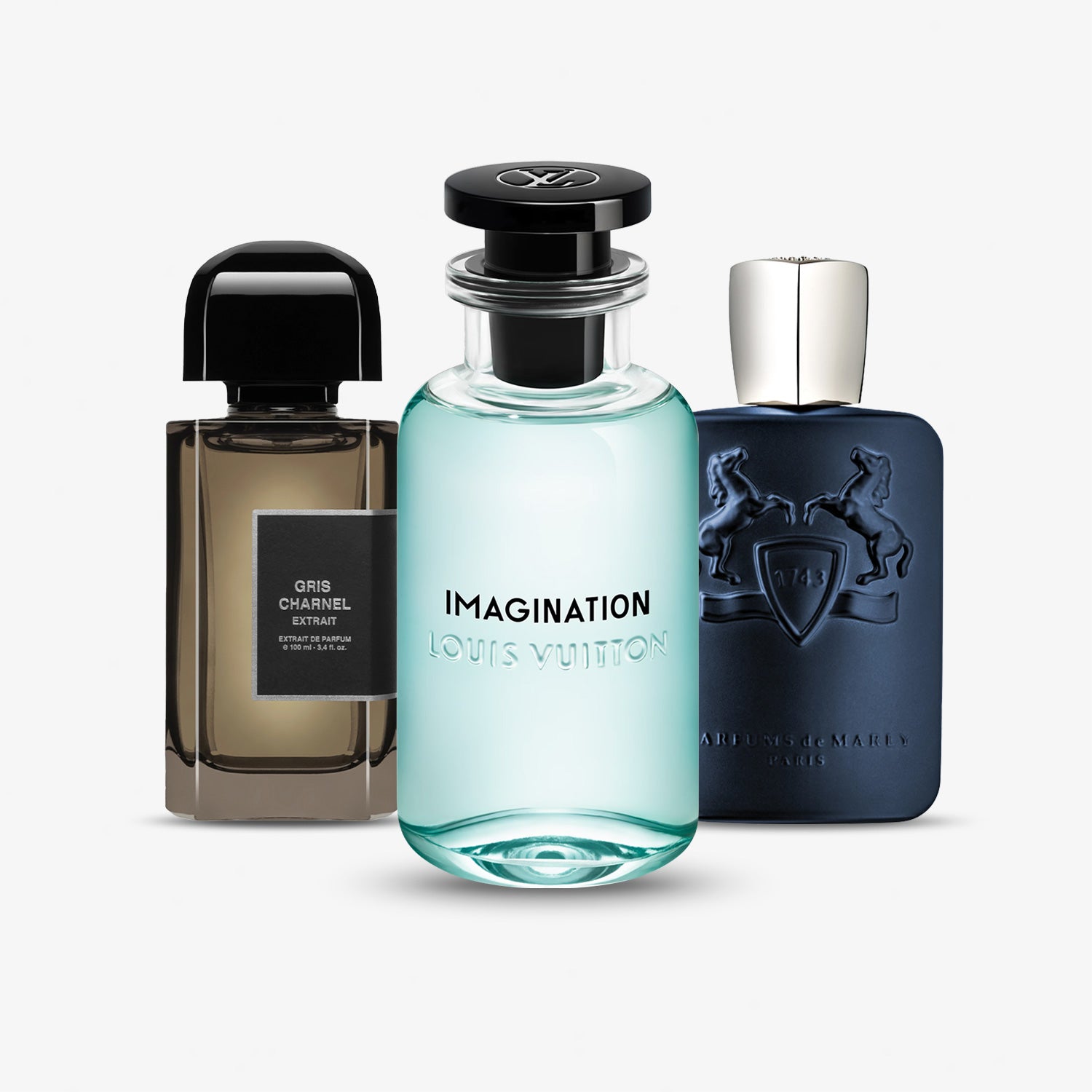 Signature Scent 3er Parfumproben Set mit BDK Gris Charnel Extrait, Louis Vuitton Imagination und Parfums de Marly Layton