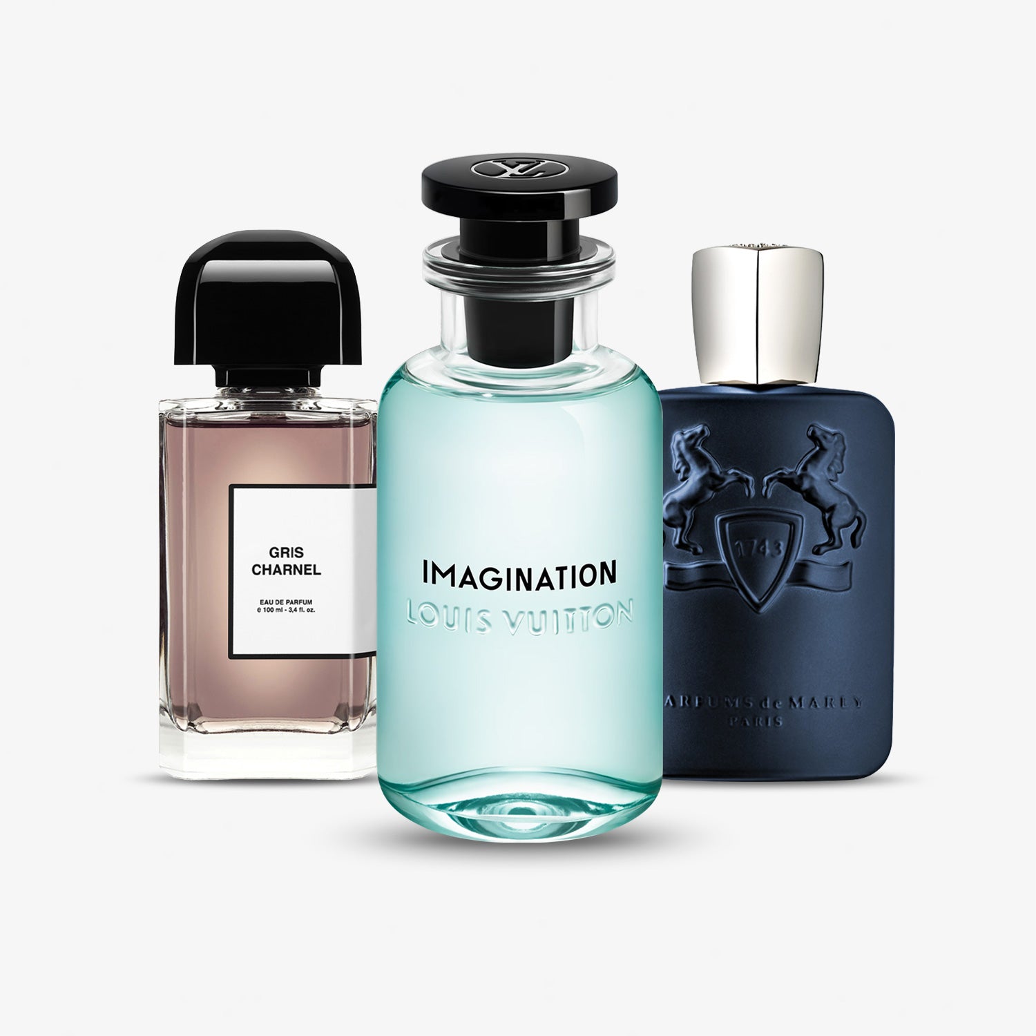 Signature Scent 3er Parfumproben Set mit BDK Gris Charnel, Louis Vuitton Imagination und Parfums de Marly Layton